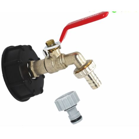 Adaptateur IBC, adaptateur de réservoir IBC S60X6 adaptateur de réservoir pour raccord de tuyau de carburant en laiton pour robinet de jardin, 1 pièce