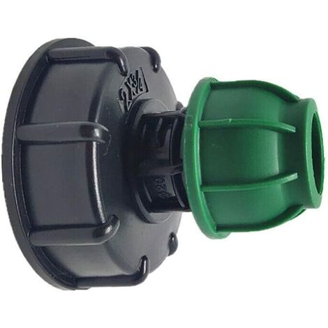 Adaptateur IBC, adaptateur de réservoir IBC S60X6 pour tuyau droit, spécialistes de l'irrigation vers raccord de tuyau droit en polyéthylène moyenne densité 20 mm