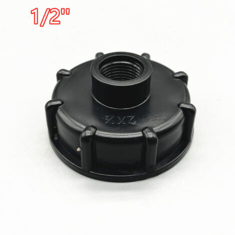 Adaptateur IBC Bouchon s60x6 pour cuve 1000 litres, 1/2 Pouce(version convexe externe 4 points (1/2") épaissie)
