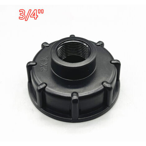 Adaptateur IBC Bouchon s60x6 pour cuve 1000 litres, 3/4 Pouce (version convexe externe 6 points (3/4") épaissie)