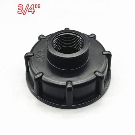 Adaptateur IBC Bouchon s60x6 pour cuve 1000 litres. 3/4 Pouce (version convexe externe 6 points (3/4") épaissie)