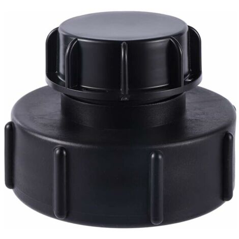 Adaptateur IBC S100x8 → S60x6 (filetage grossier) avec bouchon, compatible réservoirs IBC, récup. eau pluie, robinets, arrosage