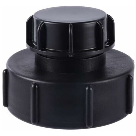 Adaptateur IBC S100x8 → S60x6 (filetage grossier) avec bouchon, compatible réservoirs IBC, récup. eau pluie, robinets, arrosage