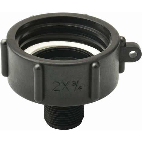 Adaptateur IBC S60 Connexion à vis pour réservoir d'eau IBC 2 Pouces par 3/4 Pouces(1pcs)