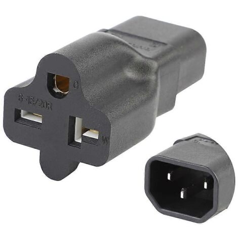 Adaptateur IEC 320 C14 Mâle vers 6-15/20R, Prise de Conversion 3 Broches C14 vers 6-15/20R