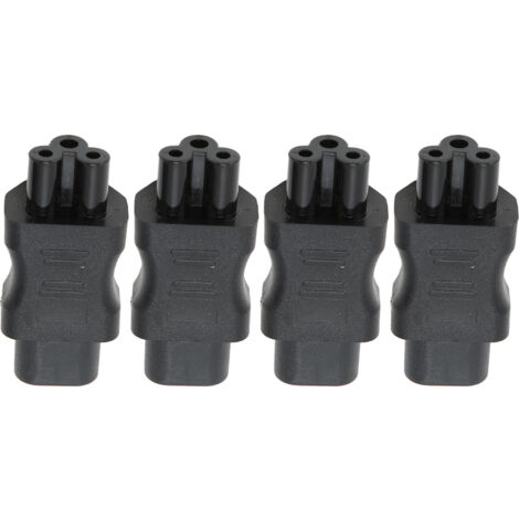 Adaptateur IEC C8 vers C5 250V 10A, Câble d'Alimentation pour PC Portable, Serveur, UPS, Lot de 4