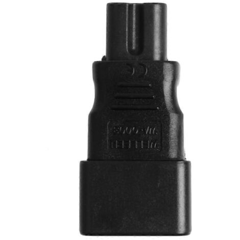 Adaptateur IEC320 C14 Femelle vers C7 Mâle 10A Noir, Cordon d'Alimentation 3 Broches