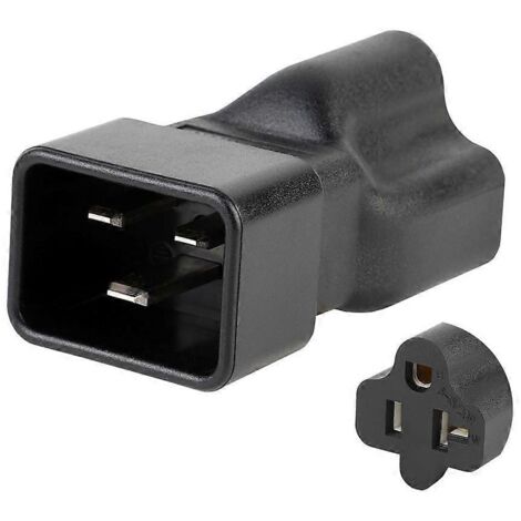 Adaptateur IEC320 C20 mâle vers Nema 5-15/20R femelle, connecteurs à 3 broches pour prise de bouilloire