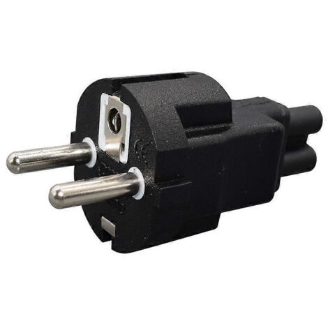 Adaptateur IEC320 C5 pour Prise US/EU/AU, Convertisseur de Fiche 3 Broches pour Ordinateur Portable