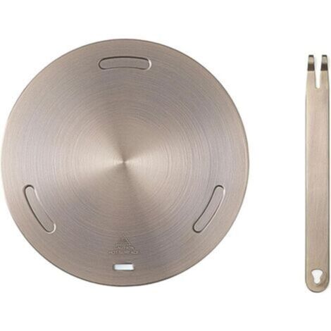 Adaptateur induction acier inoxydable 16 cm avec poignée amovible – pour tasses à café & casserole lait – rose