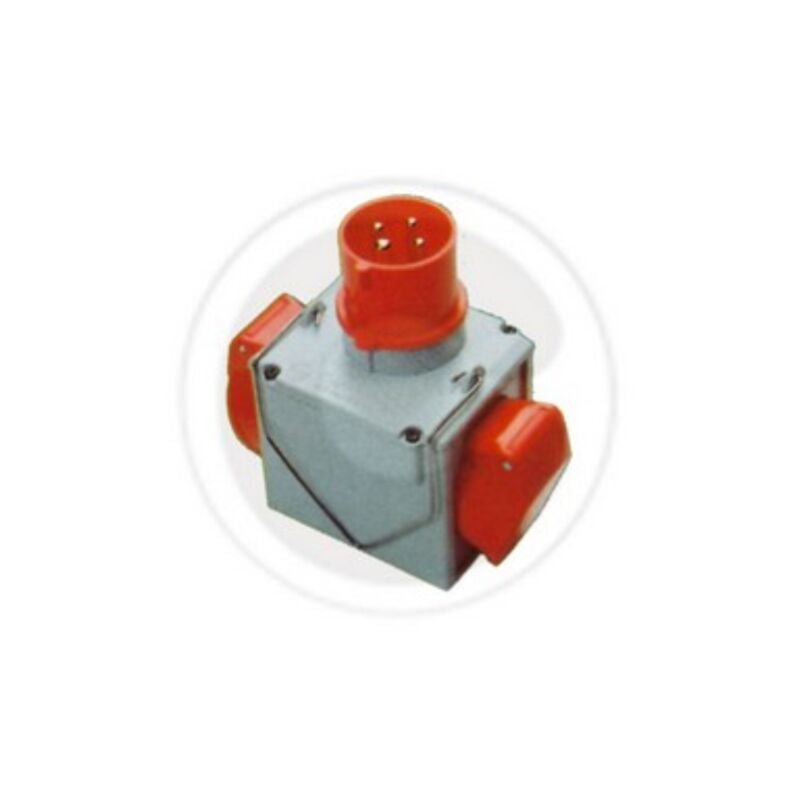 Adaptateur multiple fme 73.111 16A cee rouge vers 2 prises 3P + t 16A rouge