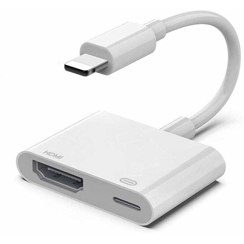 Choyclit - Adaptateur iPhone vers hdmi - av Numérique 1080p hd tv - Compatible iPhone, iPad.