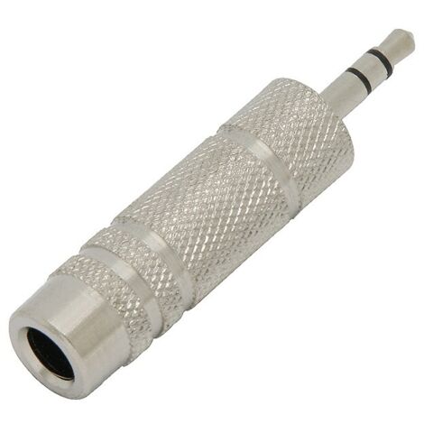 Adaptateur jack 3,5 mm, prise jack 6,3 mm stéréo en métal