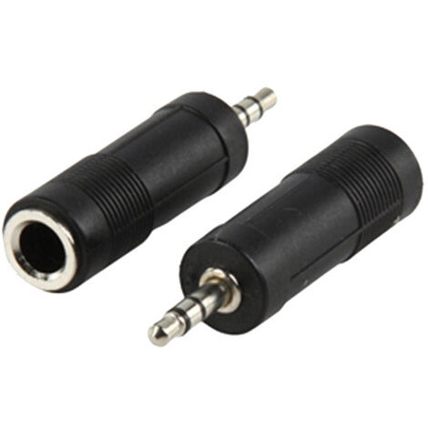 Adaptateur jack stéréo 3,5 mm mâle vers femelle 6,3 mm