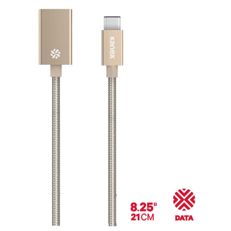 Adaptateur Kanex DuraBraid™ USB-C vers USB 3.0 Type A en aluminium (or)