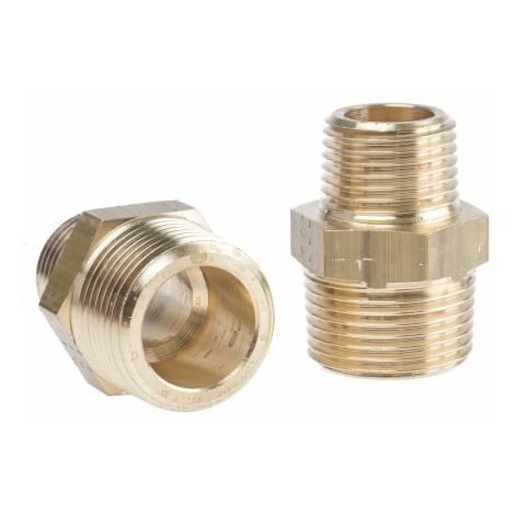 Adaptateur Laiton Droit Legris R Mâle 3/4pouce - Mâle 1/2pouce ( Prix pour Paquet de 5 )