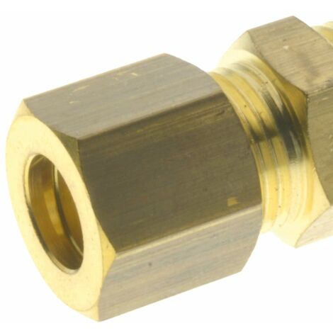 Adaptateur Laiton Droit RS PRO Métrique Mâle M14 - Mâle 3/8pouce pour des tubes de diamètres 8mm ( Prix pour Paquet de 10 )