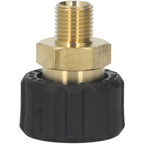 Adaptateur Laiton pour Nettoyeur Haute Pression, Anti-Corrosion G1/4" vers M22 x 1.5mm, Raccord Mâle/Femelle pour Tuyau 15mm OD