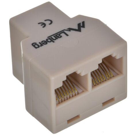 Adaptateur Lanberg, connecteur réseau RJ-45 - RJ-45 x2