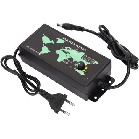Adaptateur LED 120W 10A 3‑12V Réglable avec Affichage Numérique - Alimentation Variable 100-240V Prise EU