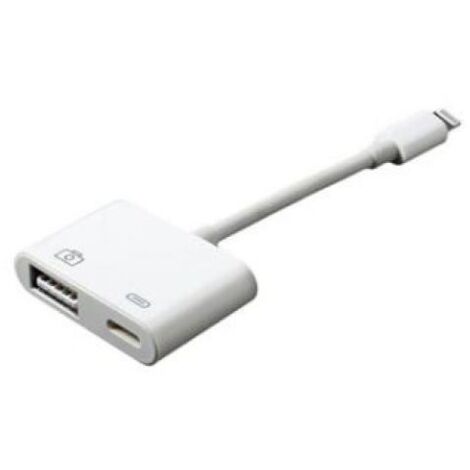 Adaptateur Lightning vers USB 3.0 - Pour Transfert Photo Vidéo Appareil Photo - Compatible iOS 9.2 à 17 - Blanc