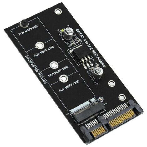 Adaptateur M.2 SATA M2 Vers Convertisseur NGFF Carte SATA3 2,5 Pouces Clé B pour SSD 2230-2280
