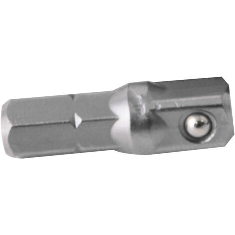 Adaptateur mâle 1/4" Hexagonal-1/4" carre L.25mm - OS 3255 - CLAS Equipements