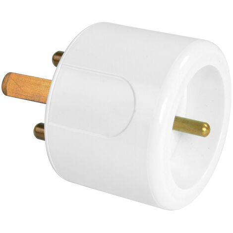 Adaptateur de voyage mâle 20A femelle 16A – Pour branchement appareils électroménagers – Normes CE et NF – Compact pour espaces difficiles – Gefom
