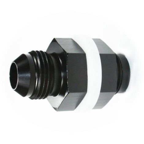 Adaptateur mâle AN6 en aluminium pour fixation de réservoir de carburant, cloison de réservoir de carburant, noir