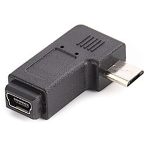 Adaptateur micro 5P mâle vers mini USB femelle (droite) pour la transmission de données de clavier d'enregistreur