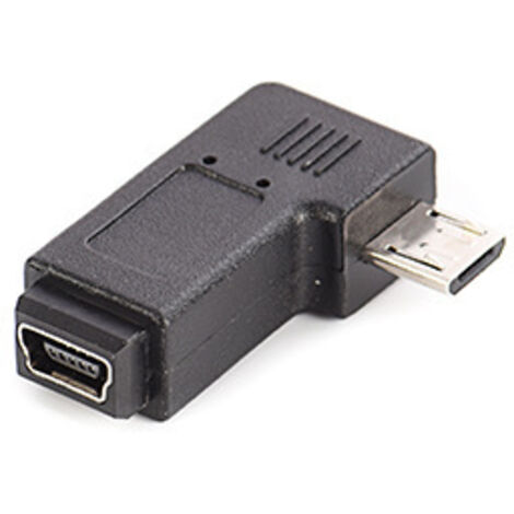 Adaptateur micro 5P mâle vers mini USB femelle (gauche) pour la transmission de données d'un clavier d'enregistreur