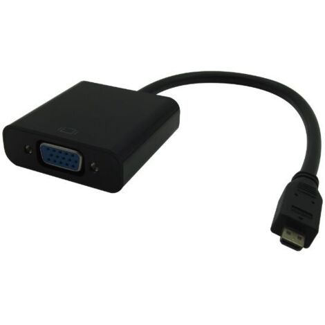 Adaptateur micro HDMI D vers VGA 0,25 m Noir