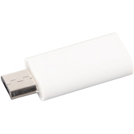 Adaptateur Micro USB Mâle vers USB 3.0 Type C Femelle pour Charge et Synchronisation Android (Blanc)