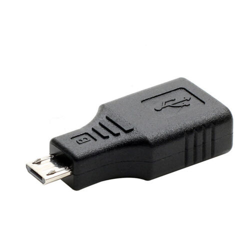 Adaptateur micro USB vers USB 2.0 pour téléphones portables, tablettes, voitures, clés USB et OTG.