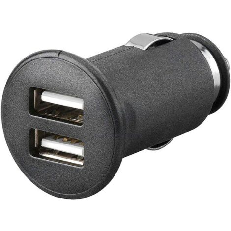 Adaptateur mini Allume-cigare 2xUSB 5V 1x2.1A ou 2x1.05A avec fusible