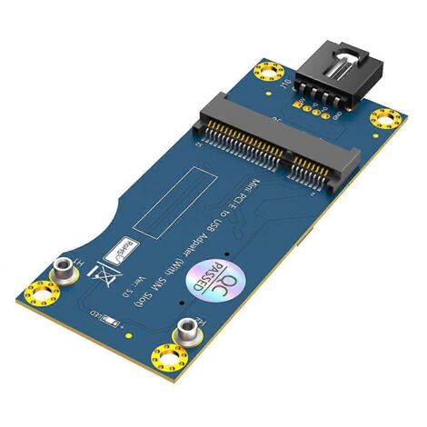 Adaptateur Mini PCI-E vers USB avec emplacement pour carte SIM pour module WWAN/LTE--
