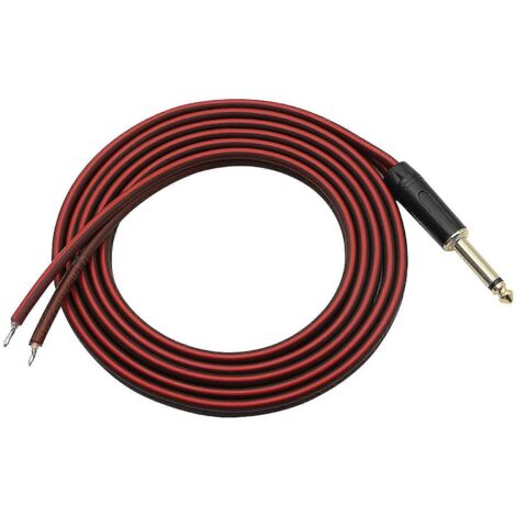 Adaptateur mono mâle 6,35 mm vers fil nu pour haut-parleur (1/4")