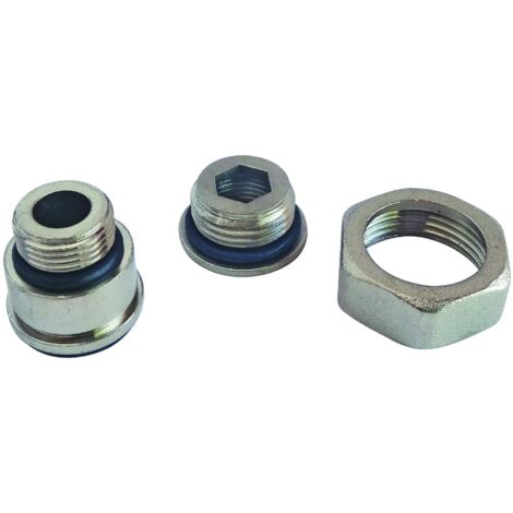 Somatherm – Adaptateur multi-diamètre 12/17-15/21 – Kit avec fourrure nickelée et réduction – Compatible radiateurs 12/17 et 15/21