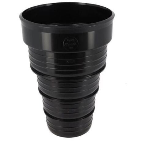 NICOLL Adaptateur multi diamètre pour chapeau de ventilation (160) - Réducteur de diamètre 160 vers un diamètre 150 ou 125 ou 110 ou 100 - Noir