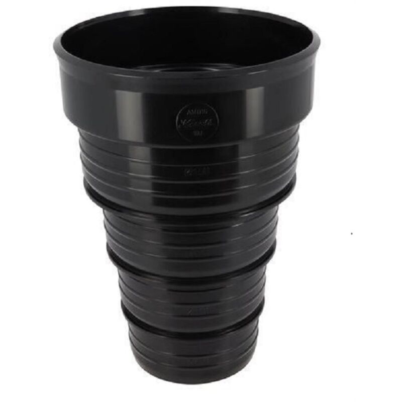 Nicoll – Réducteur de diamètre 160 vers 150/125/110/100 – Adaptateur multi diamètre pour chapeau de ventilation noir – Connexion facile tube PVC - OU