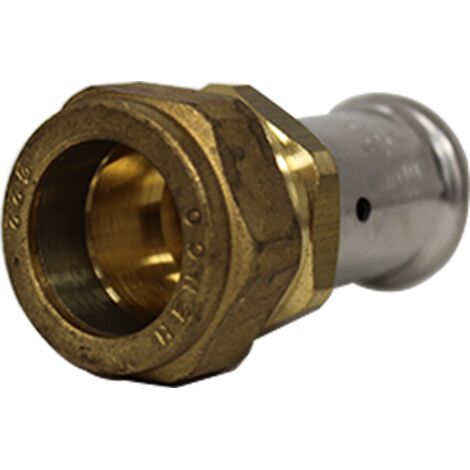 Adaptateur MULTICOUCHE Ø20x2.0 laiton à sertir TH ou BE - CU Ø22 compression HENCO