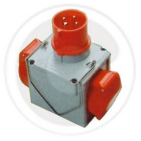 Adaptateur multiple FME 73.111 16A CEE rouge vers 2 prises 3P + T 16A rouge