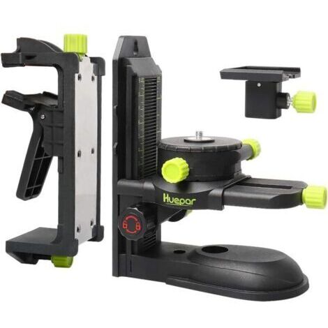 Adaptateur Niveau Laser, Base Pivotante Magnétique à 360°, Clip Réglable avec Filetage Mâle 1/4"-20