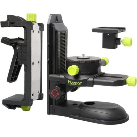 Adaptateur Niveau Laser, Base Pivotante Magnétique à 360°, Clip Réglable avec Filetage Mâle 1/4"-20