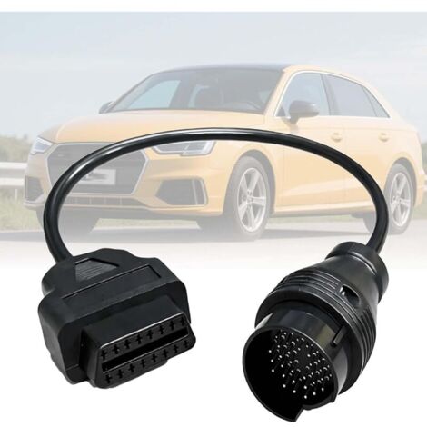 Adaptateur OBD2 38 Broches OBD1 vers 16 Broches OBD2 pour Outil de Diagnostic, câble Adaptateur OBD2 Compatible avec Le connecteur 38 Broches des Anciens modèles(30 cm)