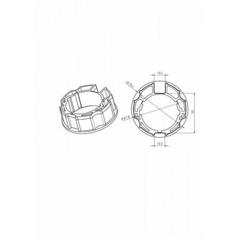 Adaptateur ogive inclinée 70mm CAME 001YK5138
