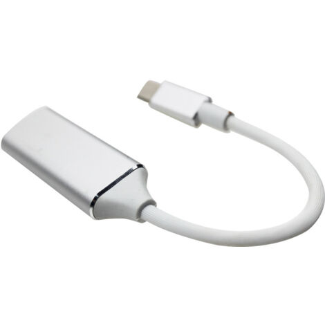 Adaptateur One Piece USB C vers HDMI, adaptateur Type C vers HDMI 4K (compatible Thunderbolt 3) pour MacBook Pro 2018/2017, iPad Pro 2018, Samsung Note 9/S9/S10, Huawei Mate 20/P20, etc. (Blanc)