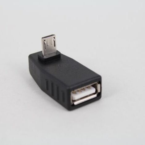 Adaptateur OTG micro 5P mâle vers USB femelle coudé pour tablette/téléphone et clé USB