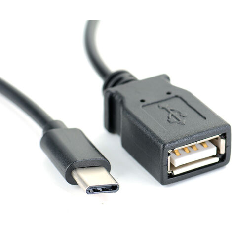 Adaptateur OTG (Type-C mâle vers USB femelle) pour connecter des téléphones Android, des clés USB, des souris et des câbles de transfert de données OTG.