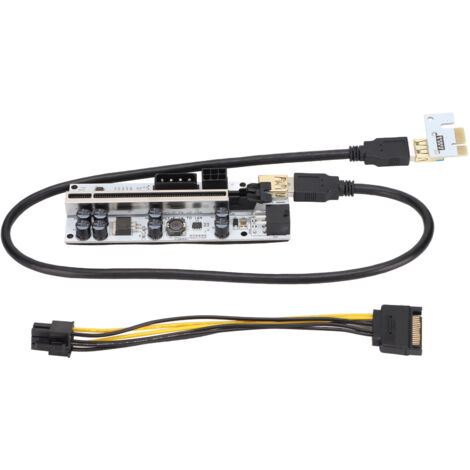 Adaptateur PCIE avec 8 condensateurs Excicon, blindage multicouche et finition précise